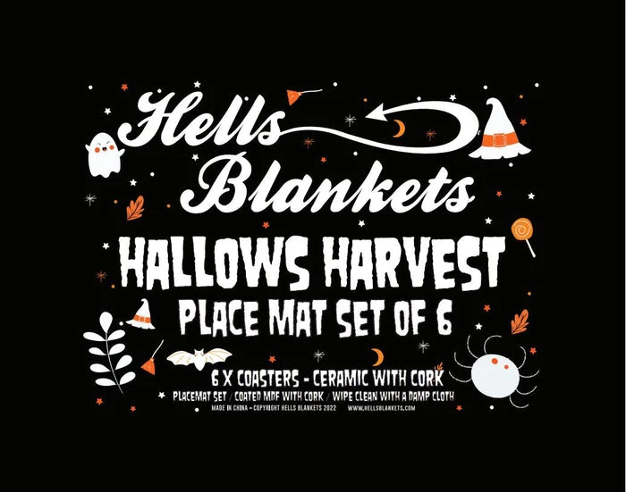 Brand new ๐ HELLS BLANKETS Bats Hallows Harvest | PLACEMAT SET ๐ 11 Brand new ๐ HELLS BLANKETS Bats Hallows Harvest | PLACEMAT SET ๐ - Image 9