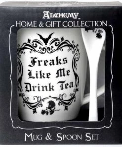 Budget 💯 ALCHEMY GOTHIC Bats Freaks Like Me Drink Tea | MUG AND SPOON SET 🔥 -Kitchen Sales Store alchemy gothic freaks like me drink tea mug and spoon set 3 1f05c1f1 cb5c 4ccd 997c 8f3a456ba3f9 700x700