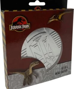Promo ✨ FANATTIK Dinosaurs Jurassic Park | DRINK COASTERS [SET OF 4] ⌛