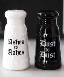 Discount 😍 GOTHIC GIFTS Gothic Homewares Ashes To Ashes | SALT AND PEPPER SET 🌟