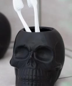 Best reviews of 😉 GOTHIC GIFTS Gothic Homewares Black Skull | TOOTHBRUSH HOLDER 😉