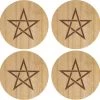 Cheap 😉 GOTHIC GIFTS Pentacles & Pentagrams Engraved Pentagram | COASTER SET 👍