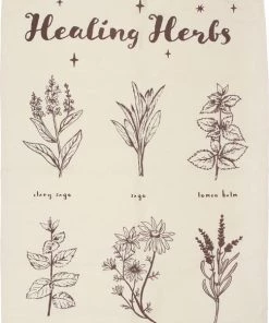 Deals 👍 GOTHIC GIFTS All Healing Herbs | TEA TOWEL ⭐