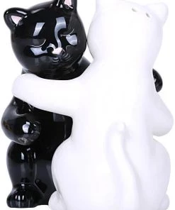 Deals ✨ GOTHIC GIFTS Hugging Cats | SALT AND PEPPER SHAKER SET ✨