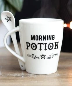 Cheapest 🥰 GOTHIC GIFTS Witchcraft Morning Potion | MUG & SPOON SET ⌛ -Kitchen Sales Store gothic gifts morning potion mug spoon set 5 43561349 22d4 4154 8cac de571808a124 700x700