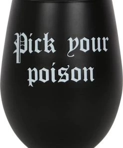 Hot Sale 😀 GOTHIC GIFTS Gothic Homewares Pick Your Poison | STEMLESS WINE GLASS ✨ -Kitchen Sales Store gothic gifts pick your poison stemless wine glass 1 b613ad02 91d1 4c29 ba20 ca3a70573f8b 700x700
