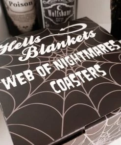 Discount 👏 HELLS BLANKETS Gothic Homewares Web Of Nightmares | COASTER SET ⭐ -Kitchen Sales Store hells blankets web of nightmares coasters 01 9d1a93f9 dac1 41ae 89bc 2a08649a9a5f 700x700