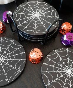 Discount 👏 HELLS BLANKETS Gothic Homewares Web Of Nightmares | COASTER SET ⭐