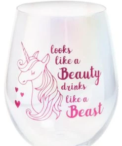 Best reviews of ⭐ HOMEWARES Beauty & The Beast Beauty And Beast [Aurora] | STEMLESS WINE GLASS 👏