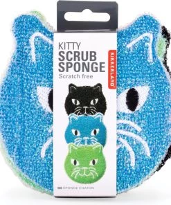 Best Pirce 🔥 KIKKERLAND Cats Kitty | SCRUB SPONGE SET ⌛