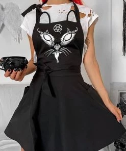 Budget 🔔 KILLSTAR Cats Devil Cat | KITCHEN APRON 😀