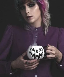 Budget 🌟 LIVELY GHOSTS Gothic Homewares Haunted Hallows [White Pumpkin] | MUG [LIMITED] 🥰 -Kitchen Sales Store lively ghosts white pumpkin haunted hallows mug 2 e89f949a 9724 4fe6 a645 4760828853ec 700x700